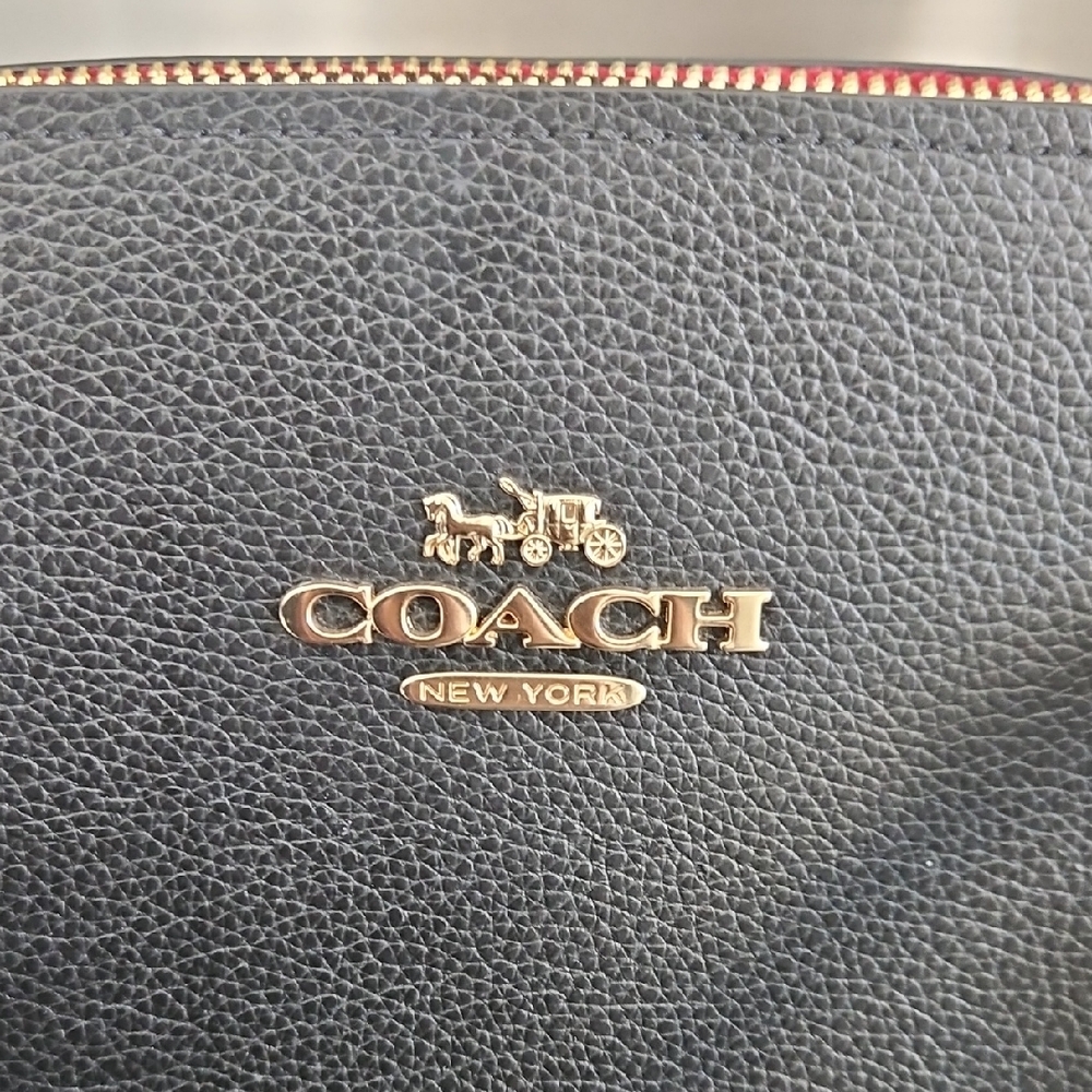 Coach Tatum Black and Red Tote Bag - Picture 3 of 15